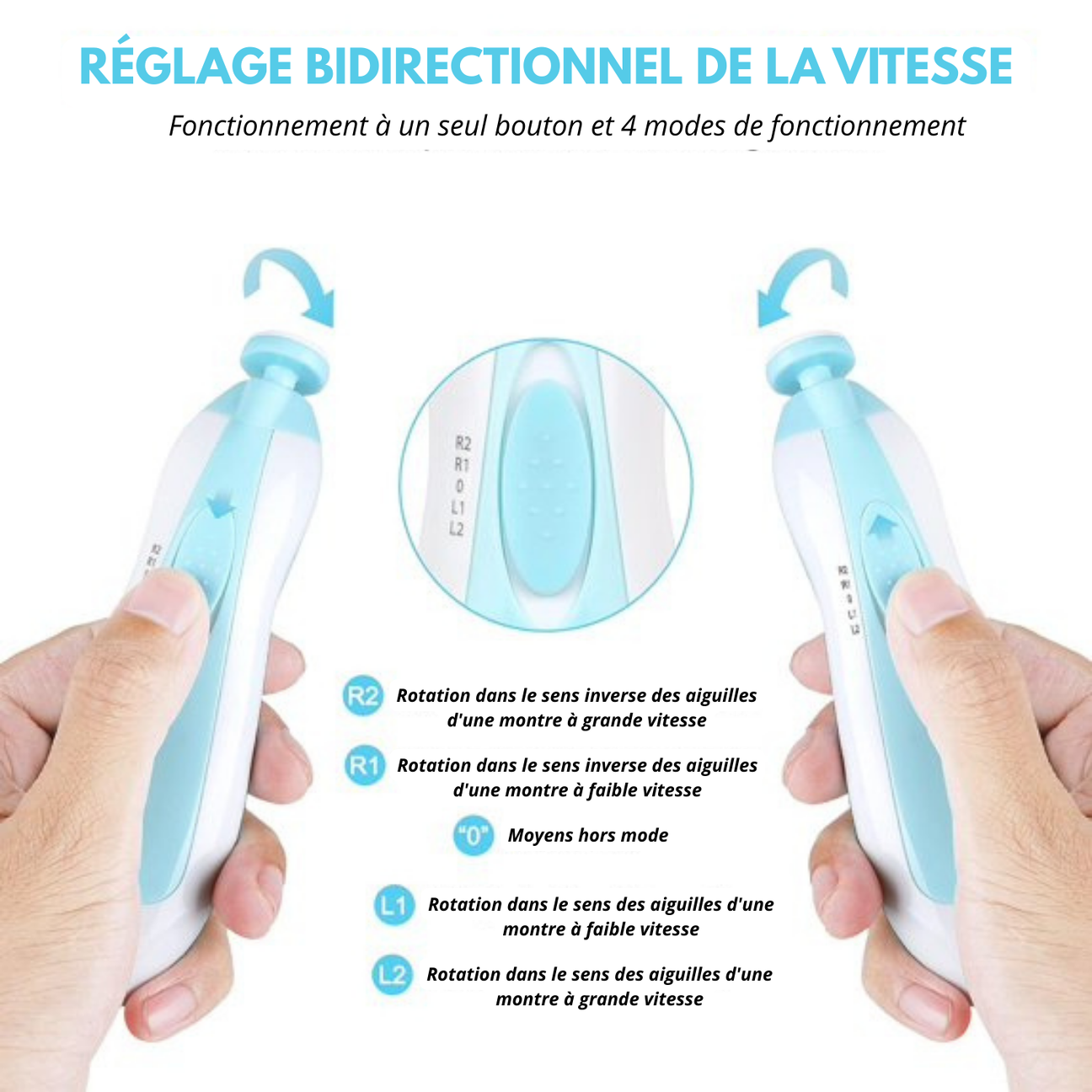 Coupe-Ongles Bébé 6 en 1 -
Électrique & Sécurisé