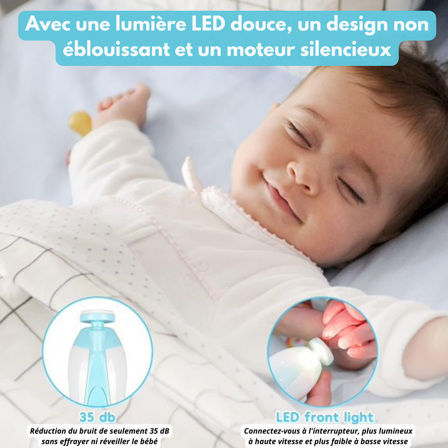 Coupe-Ongles Multi-fonctionnel pour Bébé à L'epreuve - Électrique & Sécurisé